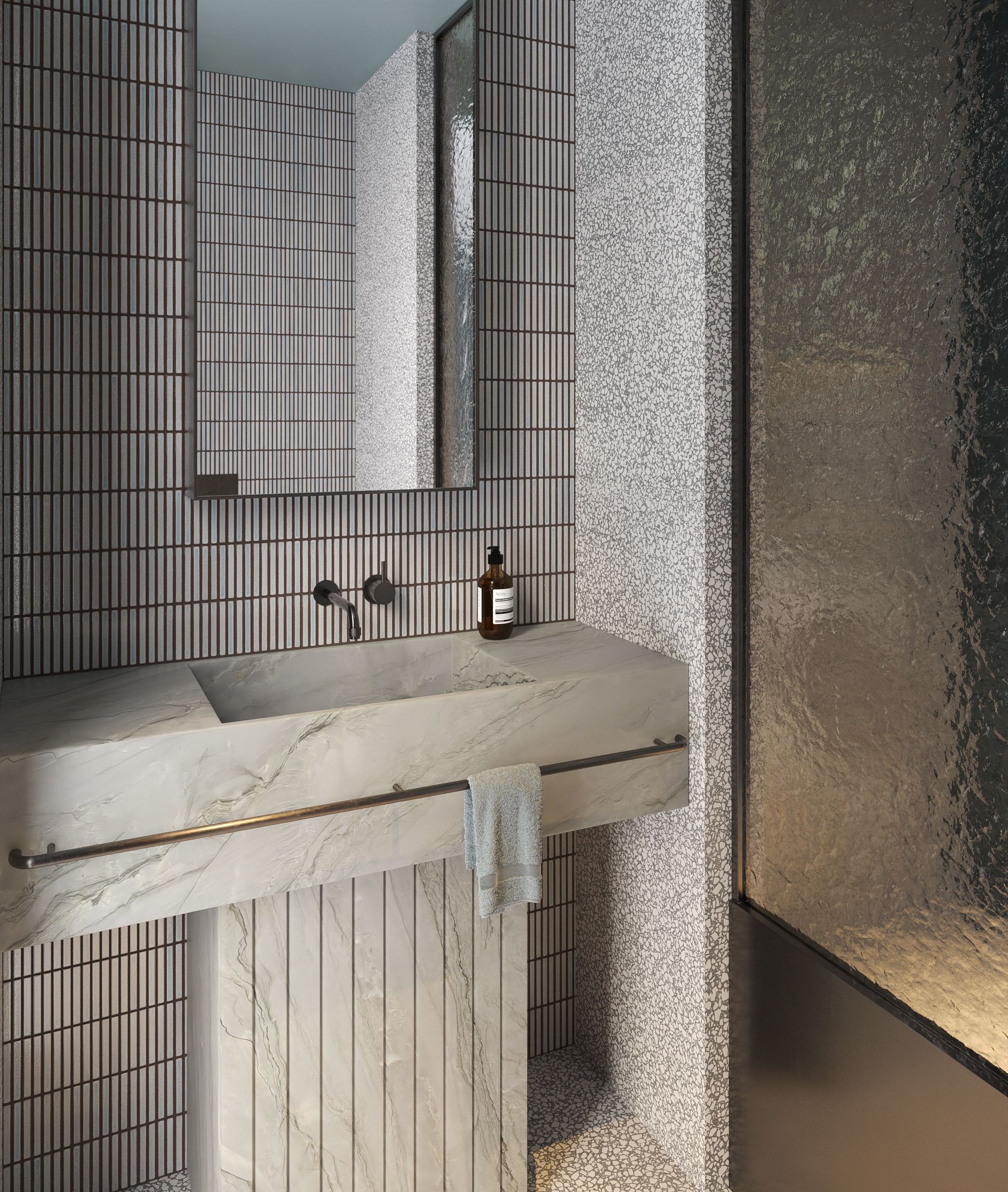 Flagstaff Lane Powder Room — view 2